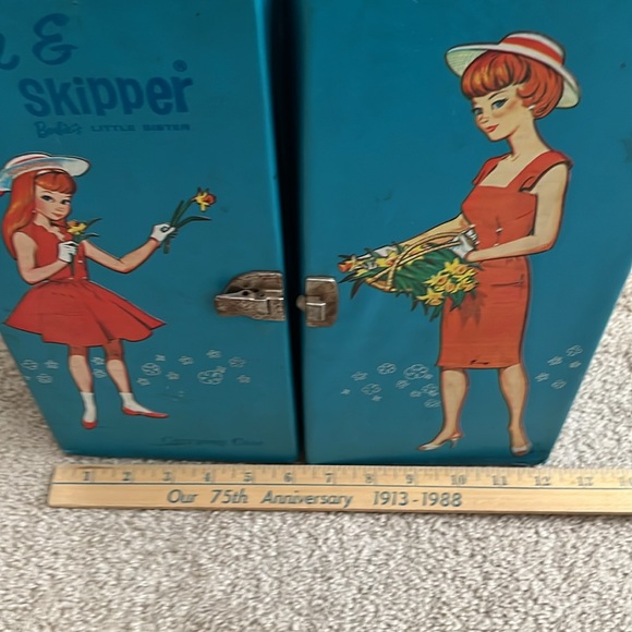 60’s Barbie & Skipper Carry Case 1964 from my childhood collection - Picture 13 of 15